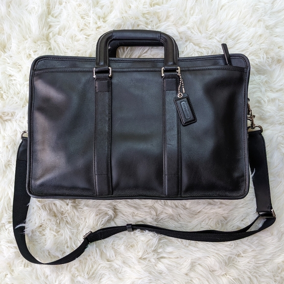 Coach Bags Coach Lexington Embassy Brief Unisex Black Leather Laptop Bag Poshmark